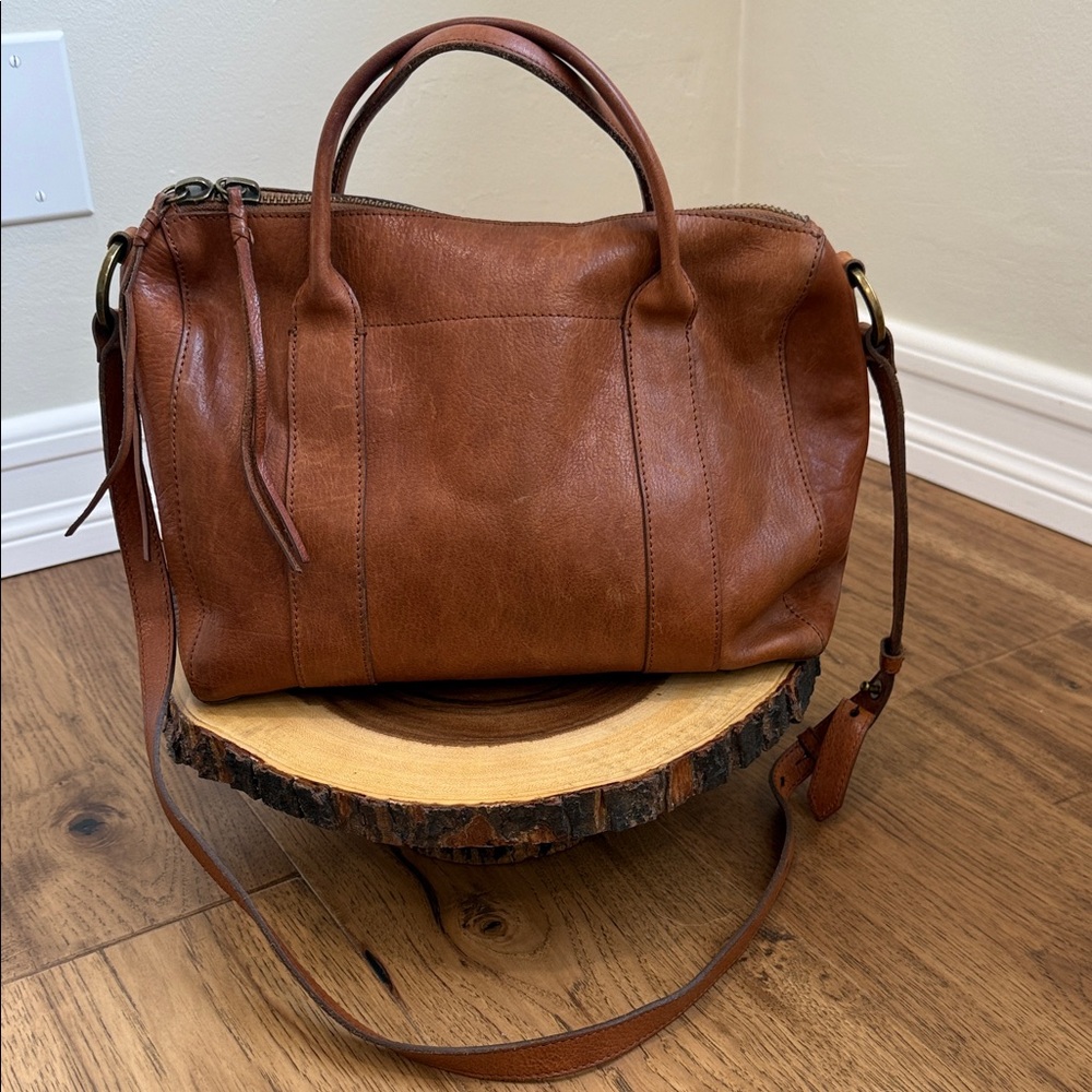 Madewell Tan Leather Messenger Bag